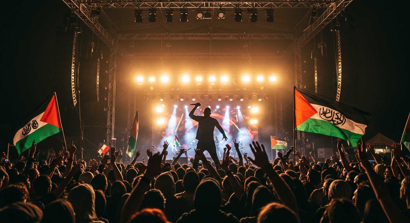 Irish Rap Trio Kneecap Performs at Glastonbury Amid Terror Charge, Political Opposition