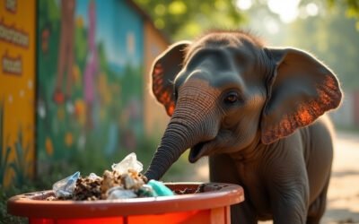 Baby Elephant's Dustbin Duty Goes Viral, Sparks Debate on Human Responsibility