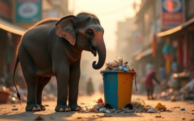 Baby Elephant's Viral Act of Cleanliness Sparks Debate on Human Littering
