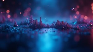 Cinematic wide-angle shot of a stylized record store display featuring "Heated Rivalry" soundtrack vinyl and CDs, evoking the mood of the viral TV show.