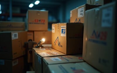 USPS delivery truck on a highway at dusk, symbolizing increased shipping costs due to the Iran war.