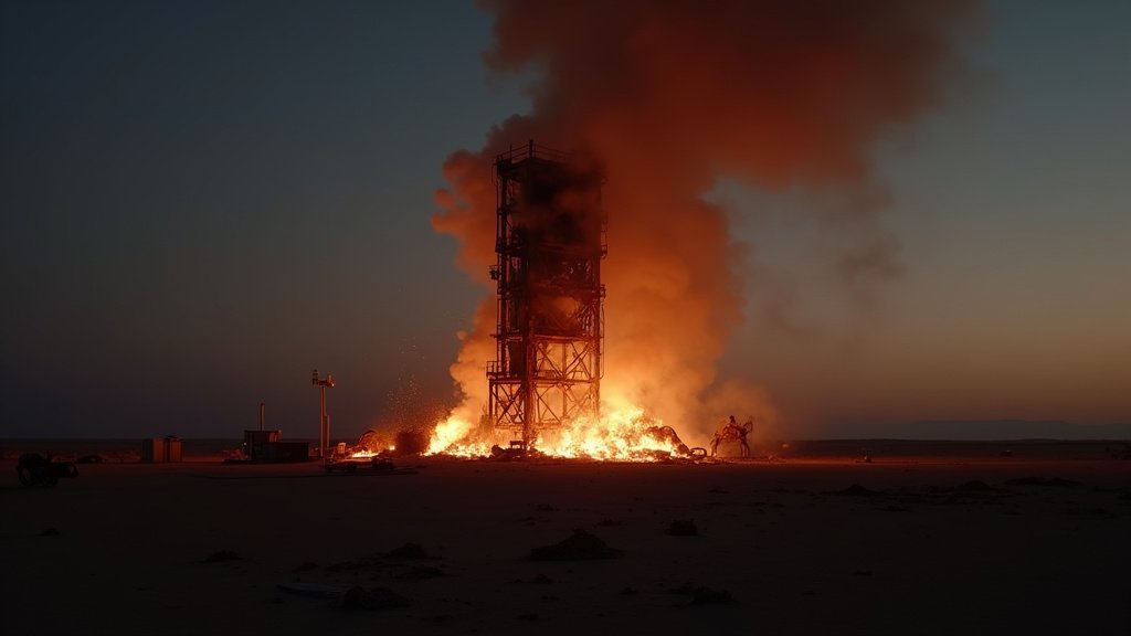 New Glenn Rocket Engine Test Ends in Fiery Failure
